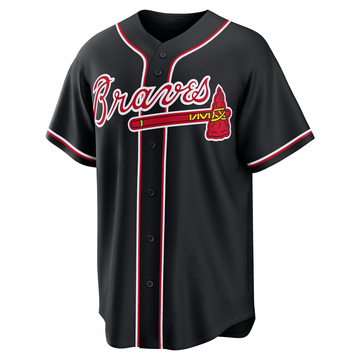 Men's Atlanta Braves Matt Olson Black Fashion Out Jersey - Replica