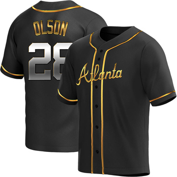 Men's Atlanta Braves Matt Olson Black Golden Alternate Jersey - Replica