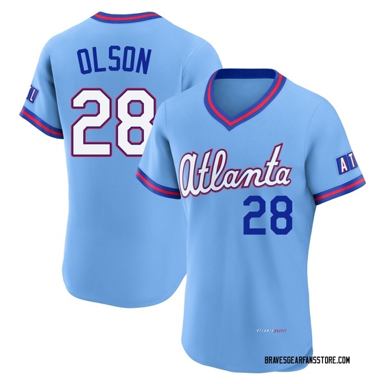 Men's Atlanta Braves Matt Olson Blue Powder 2026 City Connect Stadium Jersey - Authentic