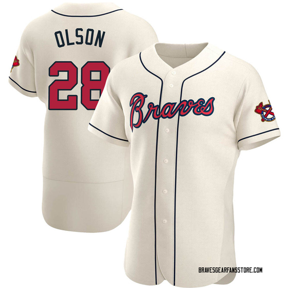 Men's Atlanta Braves Matt Olson Cream Alternate Jersey - Authentic