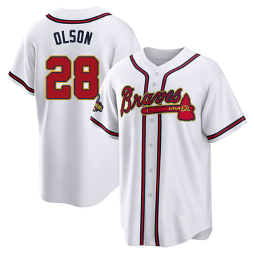 Men's Atlanta Braves Matt Olson Gold White 2022 Program Jersey - Replica