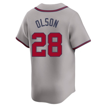 Men's Atlanta Braves Matt Olson Gray Away Jersey - Limited