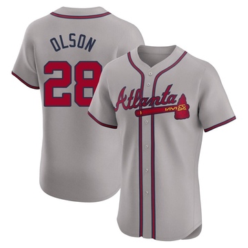 Men's Atlanta Braves Matt Olson Gray Road Jersey - Elite