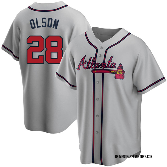 Men's Atlanta Braves Matt Olson Gray Road Jersey - Replica
