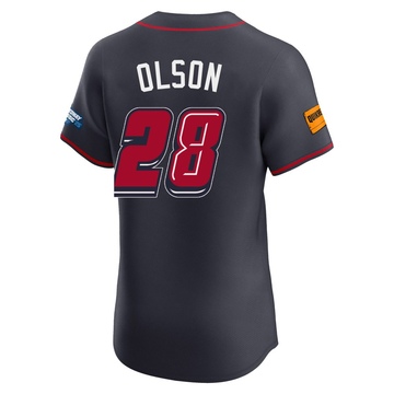 Men's Atlanta Braves Matt Olson Navy 2025 Speedway Classic Alternate Jersey - Elite