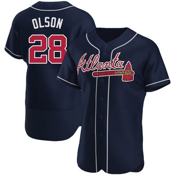 Men's Atlanta Braves Matt Olson Navy Alternate Jersey - Authentic