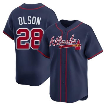 Men's Atlanta Braves Matt Olson Navy Alternate Jersey - Limited