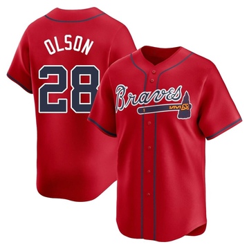 Men's Atlanta Braves Matt Olson Red Alternate Jersey - Limited