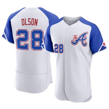 Men's Atlanta Braves Matt Olson White 2023 City Connect Jersey - Authentic
