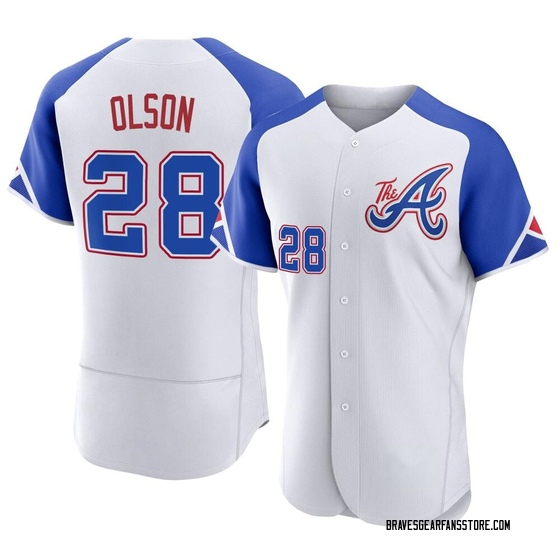 Men's Atlanta Braves Matt Olson White 2023 City Connect Jersey - Authentic