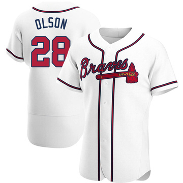 Men's Atlanta Braves Matt Olson White Home Jersey - Authentic