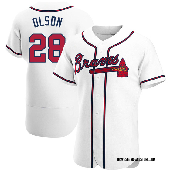 Men's Atlanta Braves Matt Olson White Home Jersey - Authentic