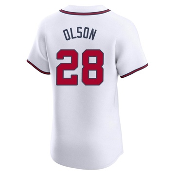 Men's Atlanta Braves Matt Olson White Home Jersey - Elite