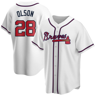 Men's Atlanta Braves Matt Olson White Home Jersey - Replica