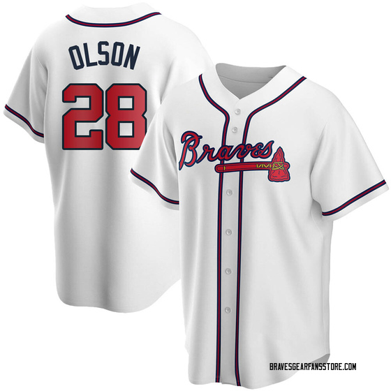 Men's Atlanta Braves Matt Olson White Home Jersey - Replica