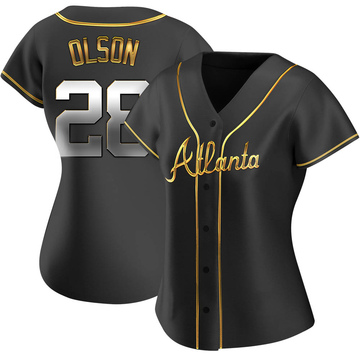 Women's Atlanta Braves Matt Olson Black Golden Alternate Jersey - Replica