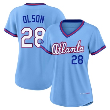 Women's Atlanta Braves Matt Olson Blue Powder 2026 City Connect Stadium Jersey - Limited