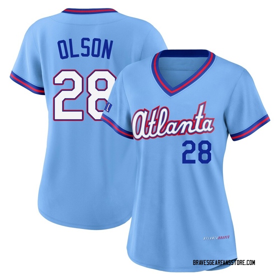Women's Atlanta Braves Matt Olson Blue Powder 2026 City Connect Stadium Jersey - Limited