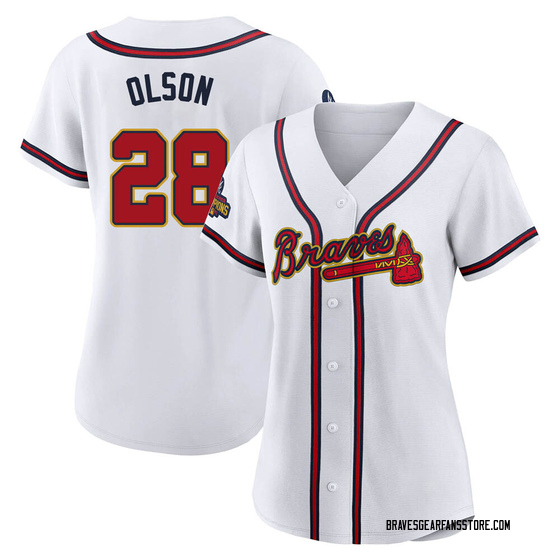 Women's Atlanta Braves Matt Olson Gold White 2022 Program Jersey - Replica