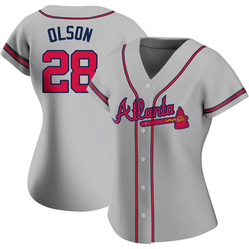 Women's Atlanta Braves Matt Olson Gray Road Jersey - Replica