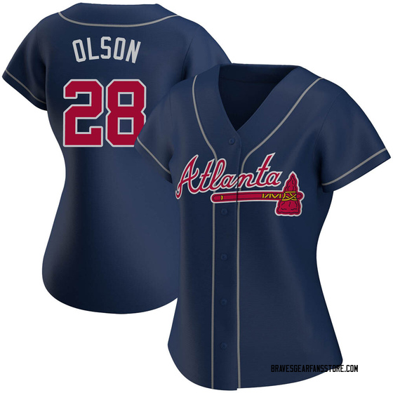 Women's Atlanta Braves Matt Olson Navy Alternate Jersey - Authentic