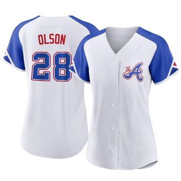 Women's Atlanta Braves Matt Olson White 2023 City Connect Jersey - Replica