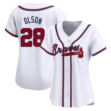 Women's Atlanta Braves Matt Olson White Home Jersey - Limited