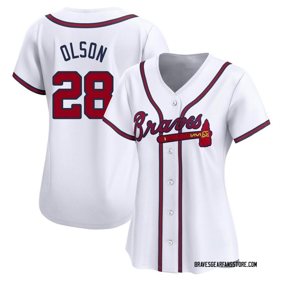 Women's Atlanta Braves Matt Olson White Home Jersey - Limited