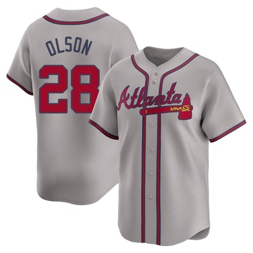 Youth Atlanta Braves Matt Olson Gray Away Jersey - Limited