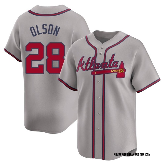 Youth Atlanta Braves Matt Olson Gray Away Jersey - Limited