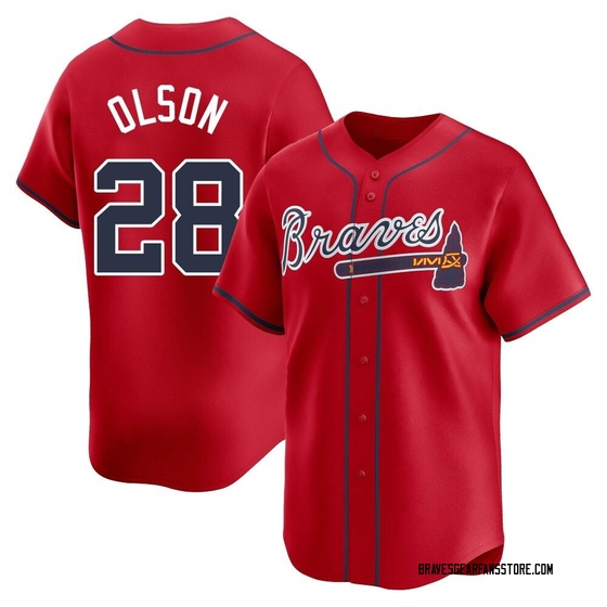 Youth Atlanta Braves Matt Olson Red Alternate Jersey - Limited